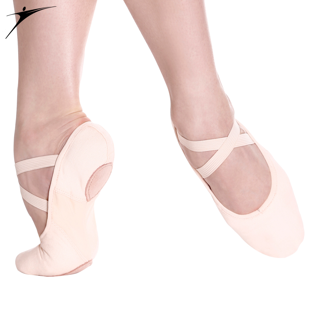Sapatilha de Ballet em Lona e Nylon Spandex