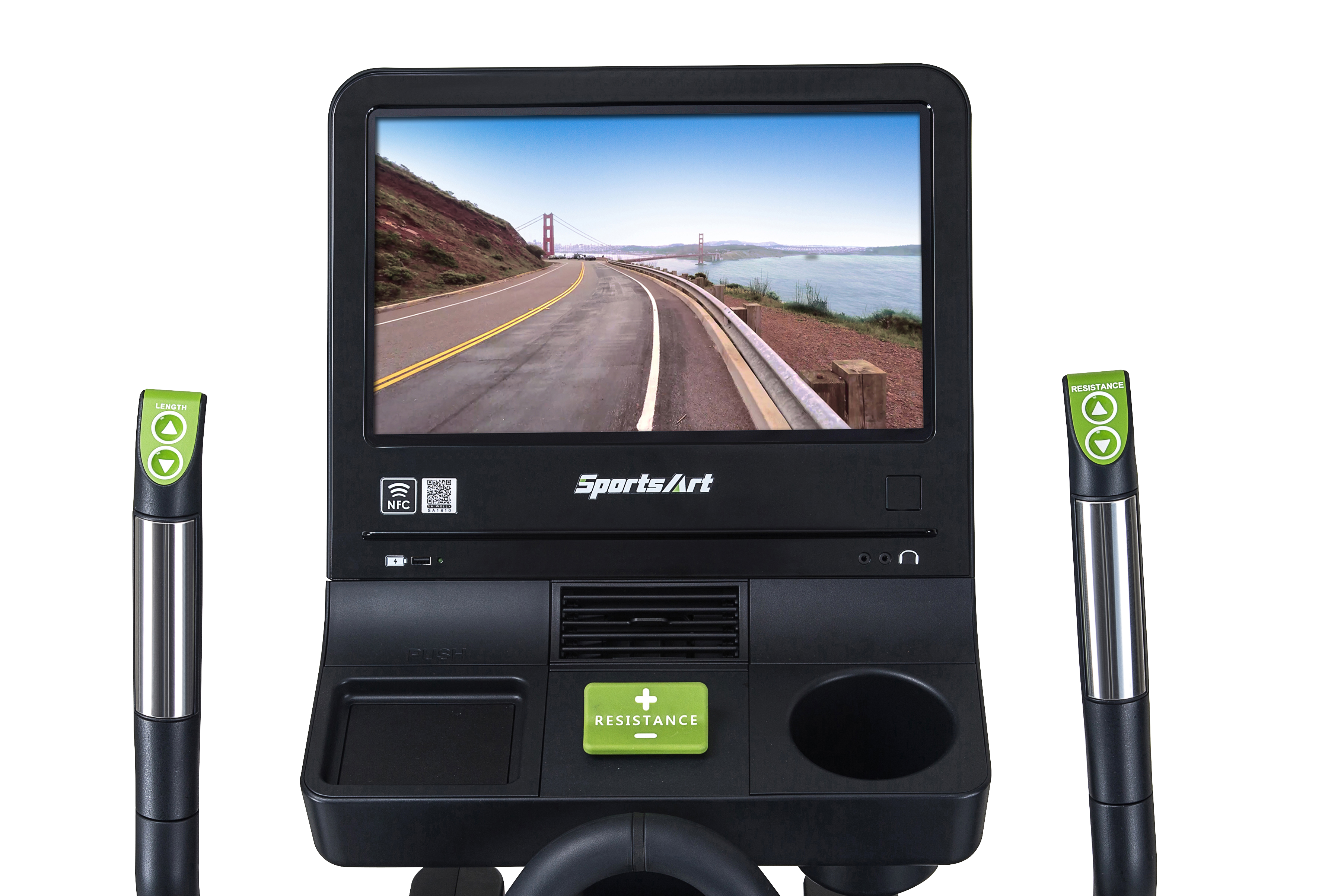 Bicicleta Elíptica E866 -Tração Dianteira - Com Display De 16´´