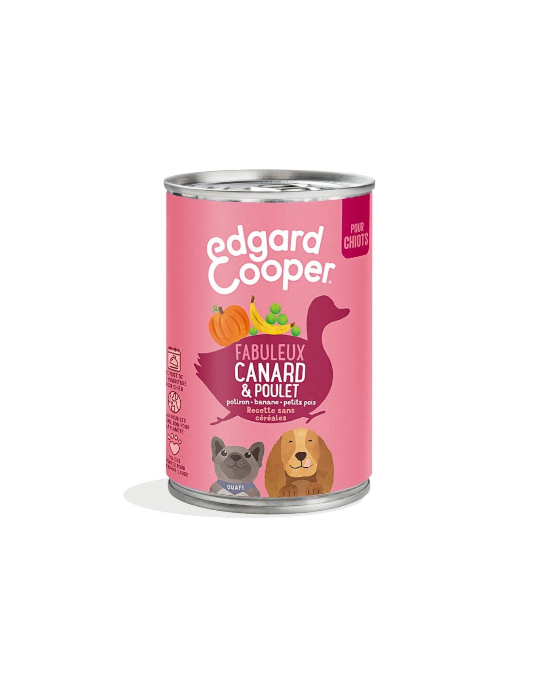 Canard et Poulet – Aliment Humide pour Chiens 6 x 400 g – Edgard Cooper