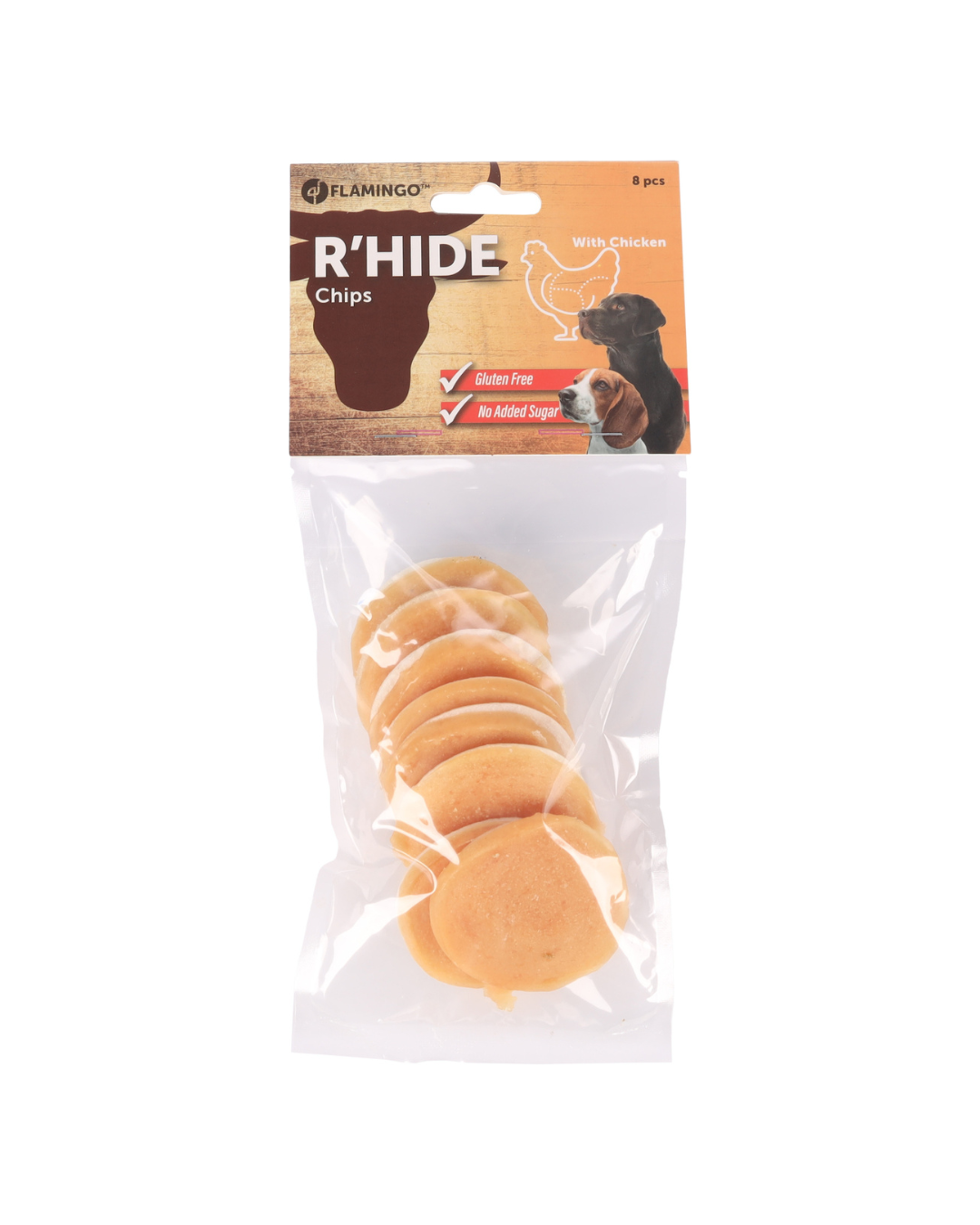 Flamingo- Chips de Peau de Buffle au Poulet pour Chiens