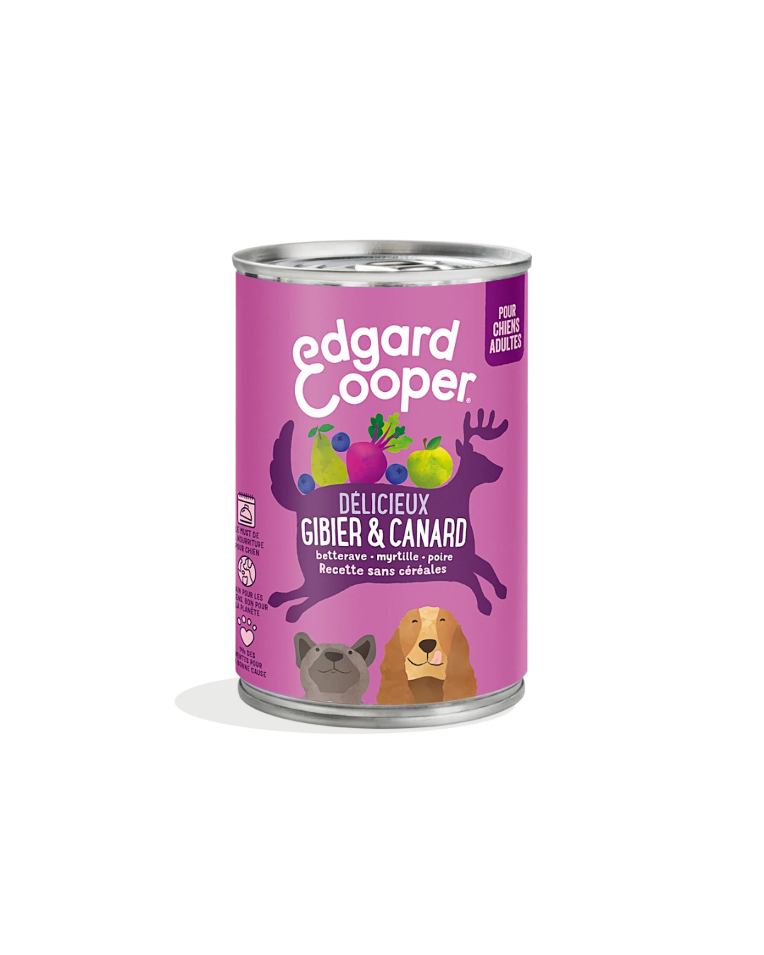 Gibier et Canard – Aliment Humide pour Chiens 6 x 400 g – Edgard Cooper