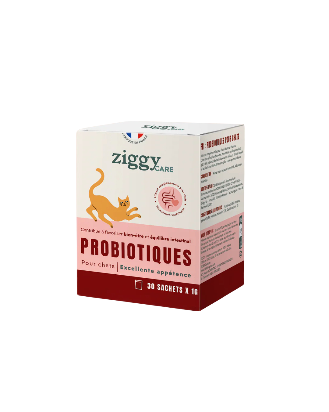 Ziggy – Probiotiques pour Chats – Flore Digestive – 30 x 1 g