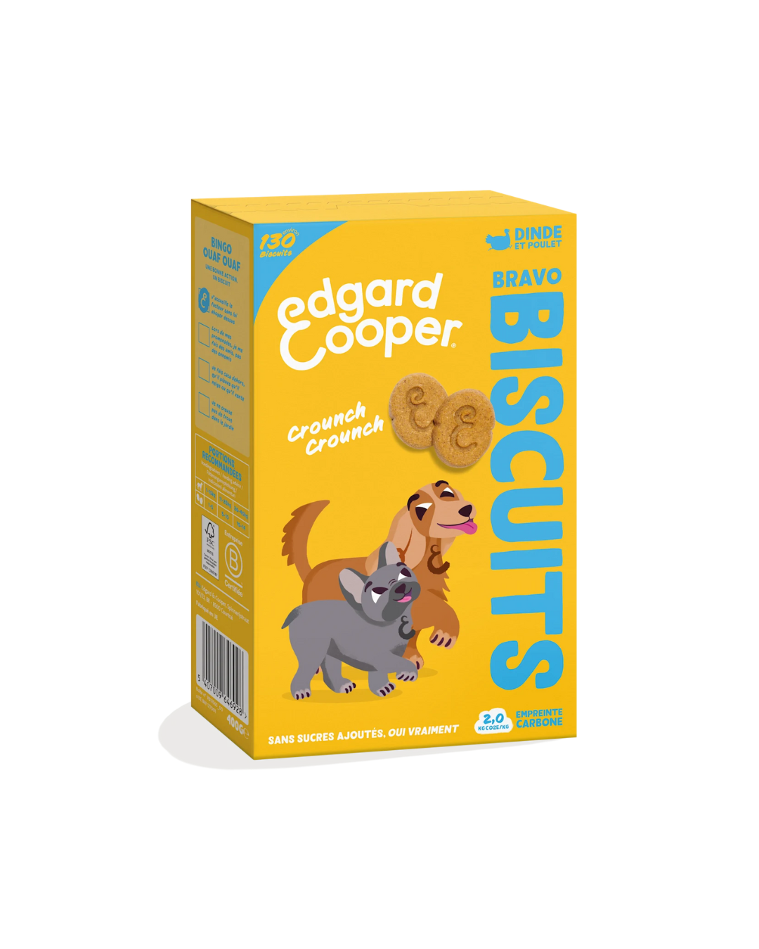 Biscuits Dinde et Poulet – Friandise pour Chiens 400g – Edgard Cooper