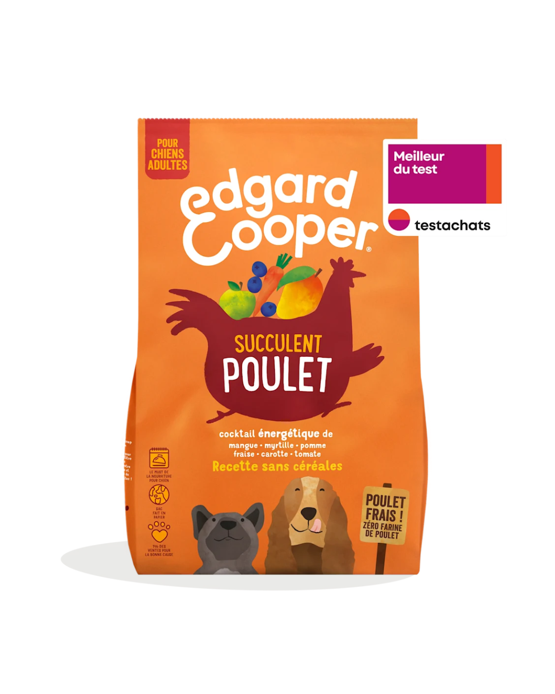 Poulet Frais – Aliment Sec pour Chiens – Edgard Cooper
