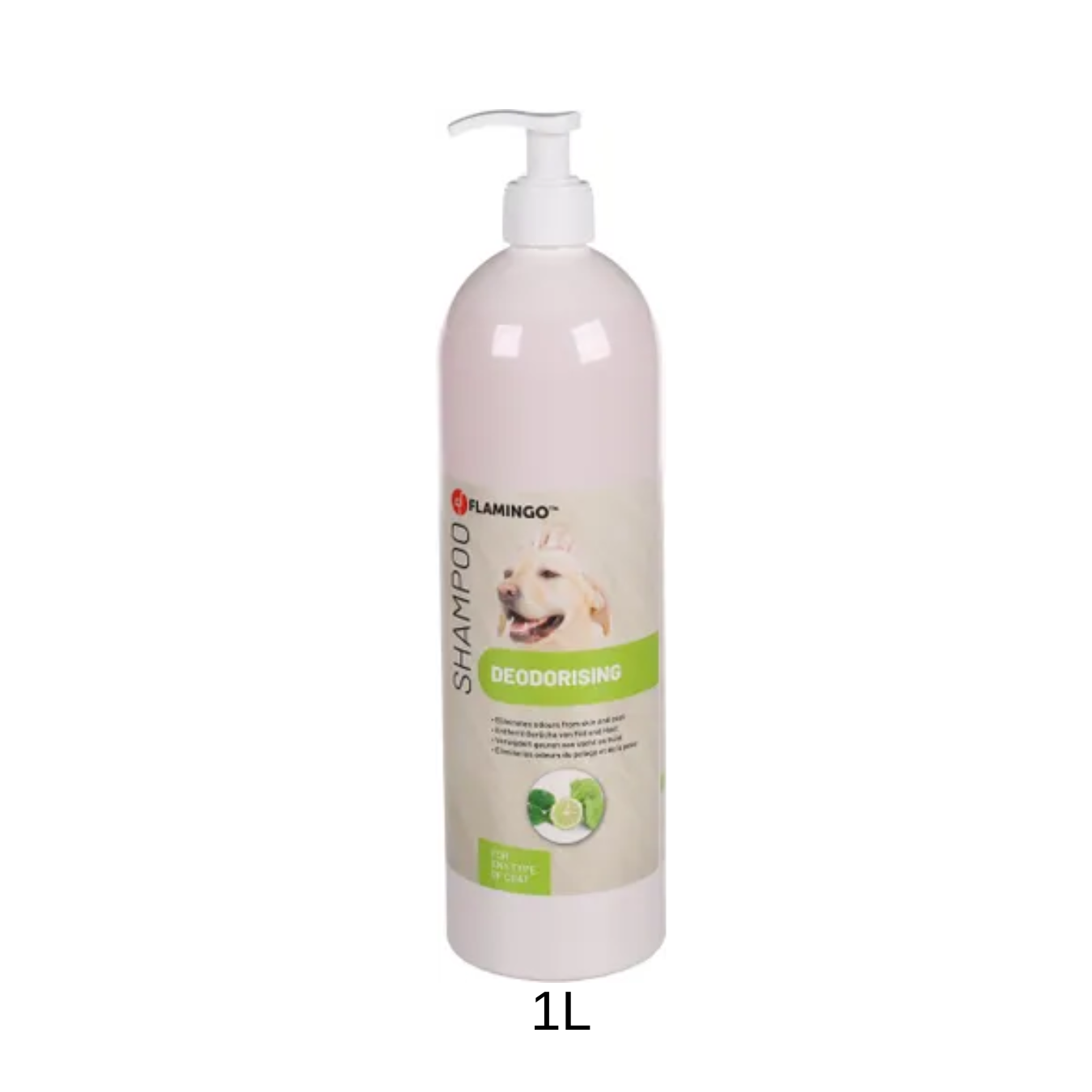 02.2- Shampooing Naturel-Deo à la Bergamote pour Tous Types de Pelage 1 L