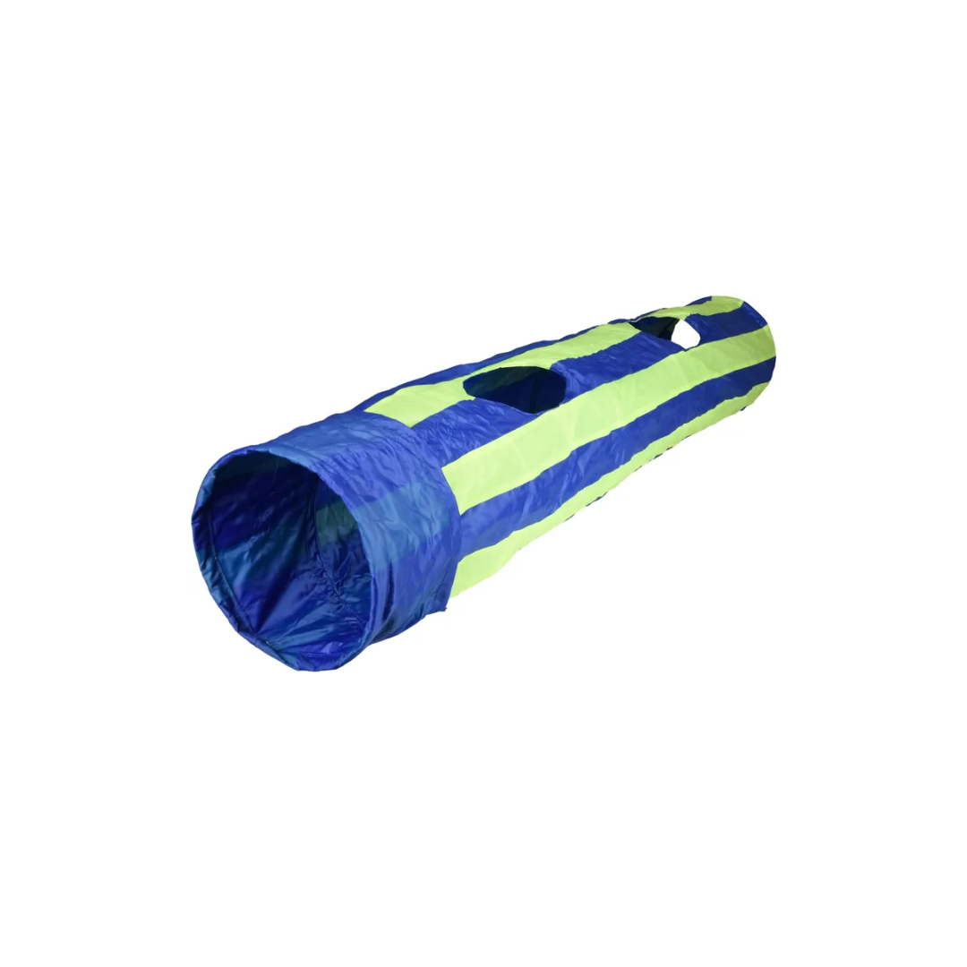 Tunnel de Jouet Félin avec Balle Bleu & Vert