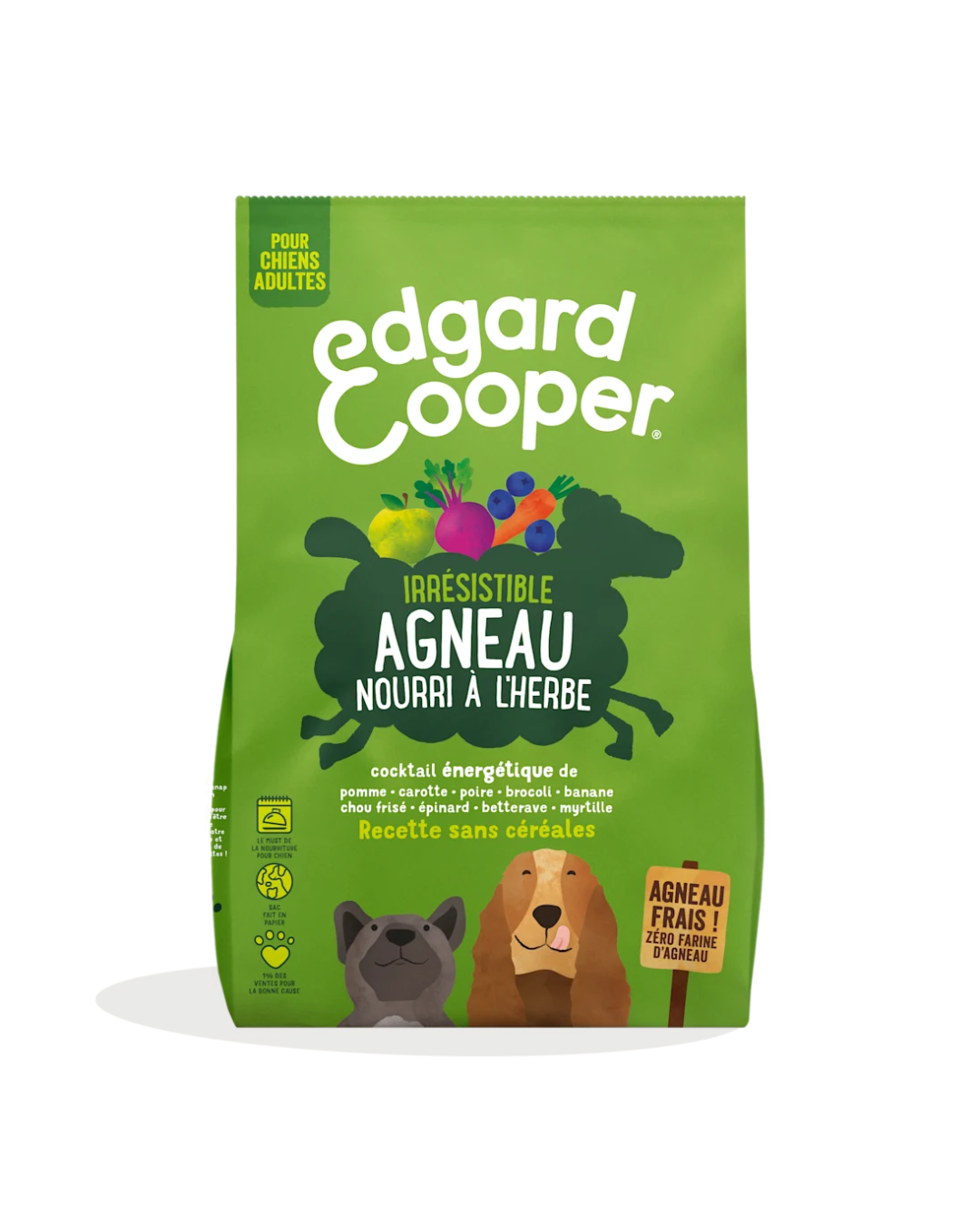 Agneau Frais Nourri à l’Herbe – Aliment Sec – Edgard Cooper