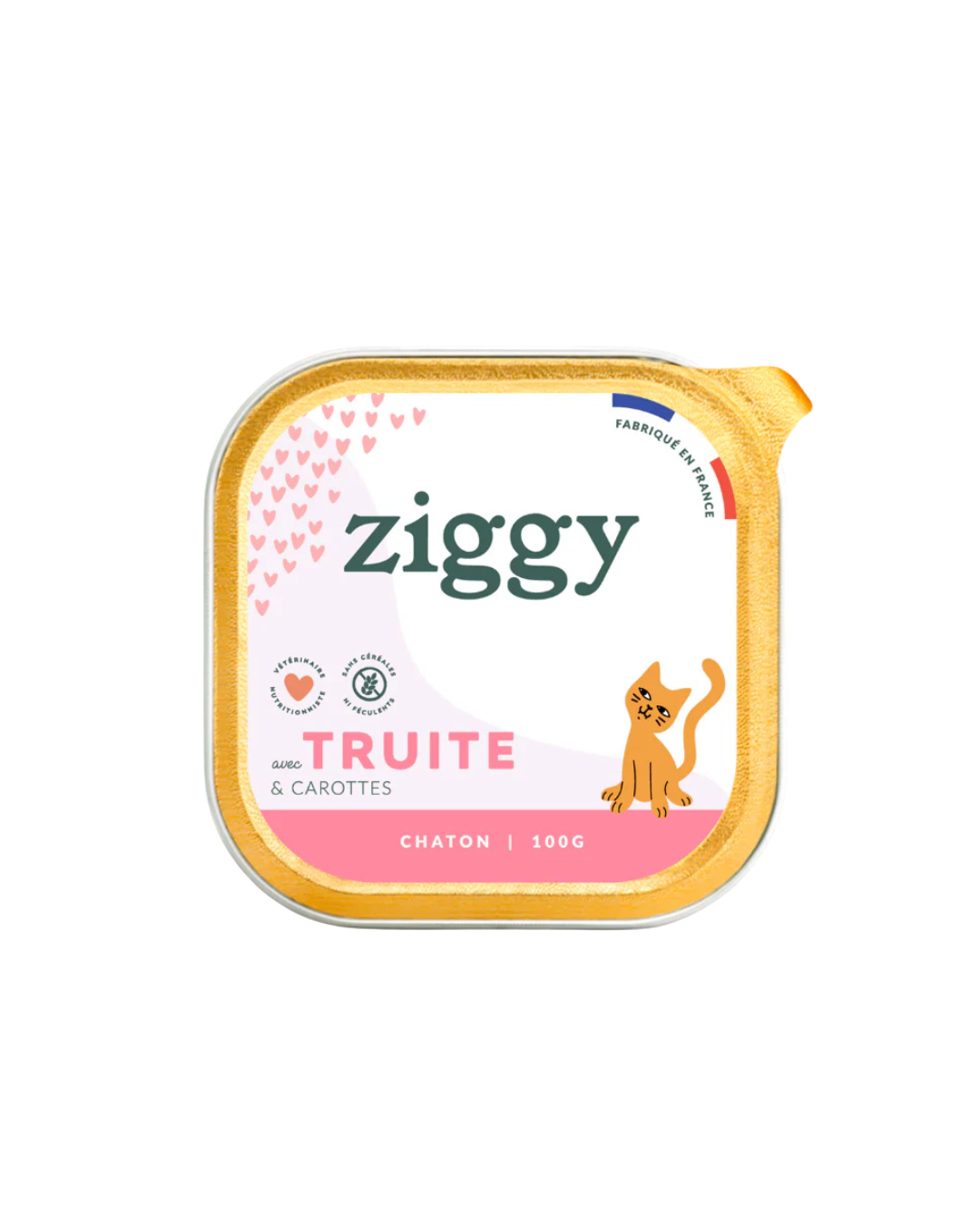 Ziggy – Pâtée pour Chats – Saveur Truite – 4 x 100 g