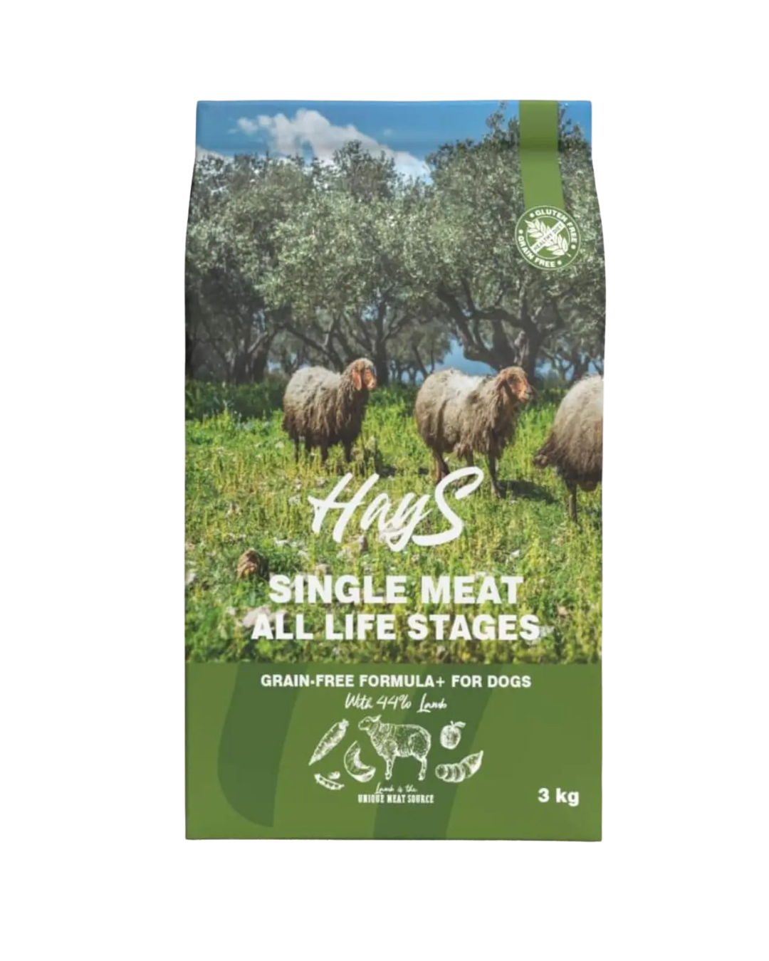 Croquettes Sèches Hays Grain Free Agneau – Chiens Adultes 