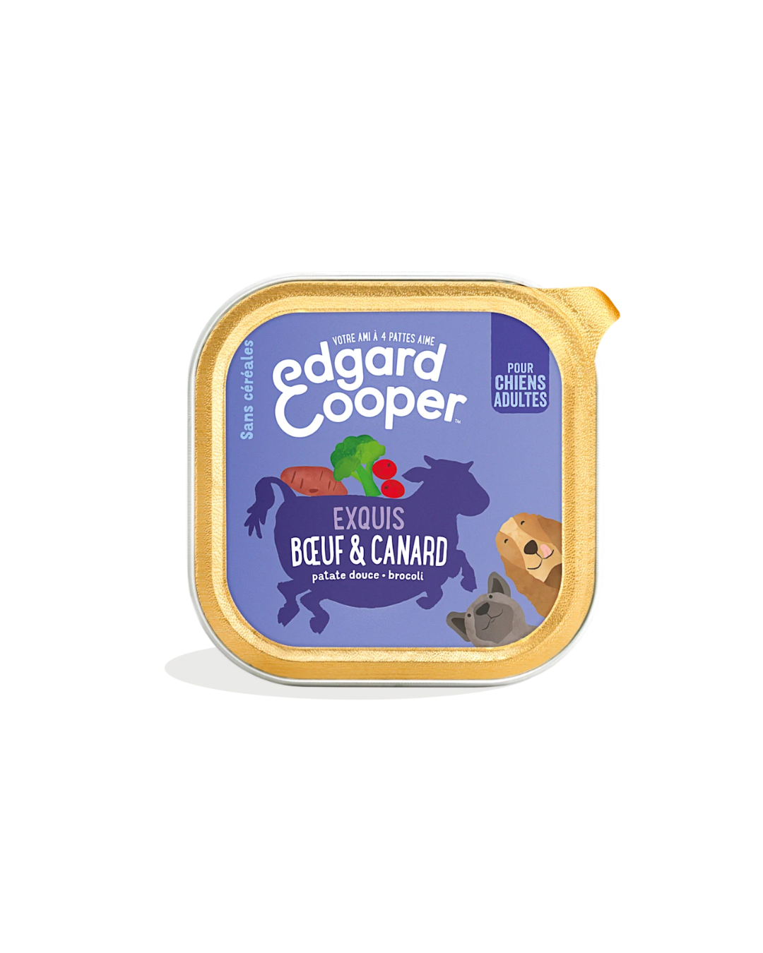 Pâtée Bœuf et Canard – Aliment Humide pour Chiens – Edgard Cooper