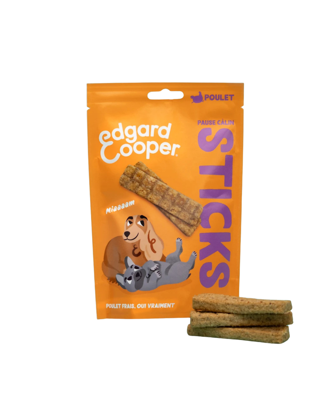Bâtonnets au Poulet – Friandise pour Chiens 75g – Edgard Cooper