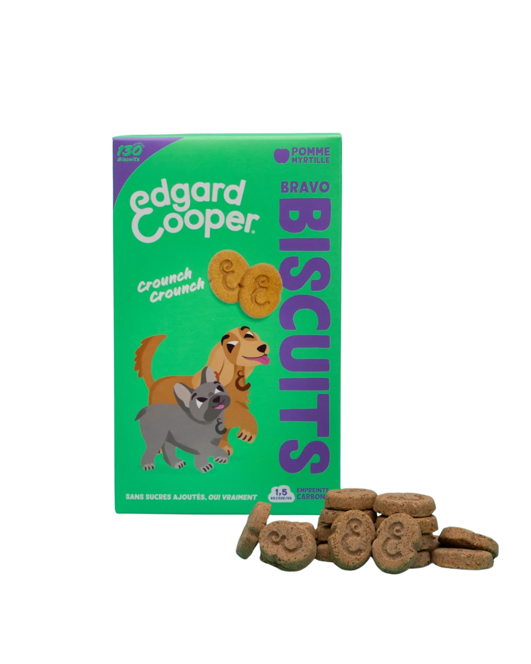 Biscuits Pomme et Myrtille – Friandise pour Chiens 400g – Edgard Cooper