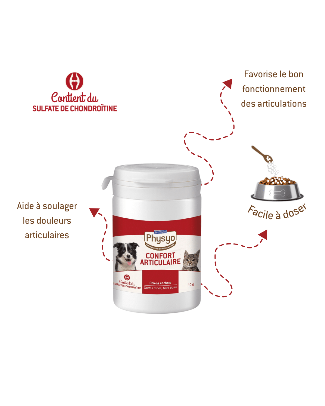Physyo Aliment complémentaire pour chiens et chats – Confort articulaire 