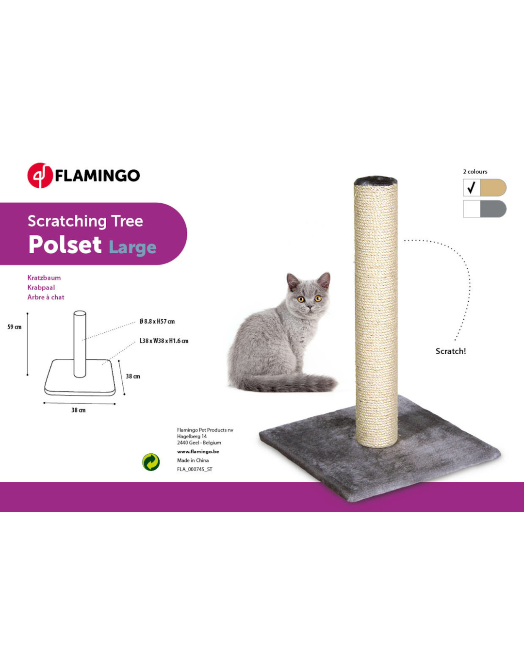 Arbre à chat Polset- Flamingo