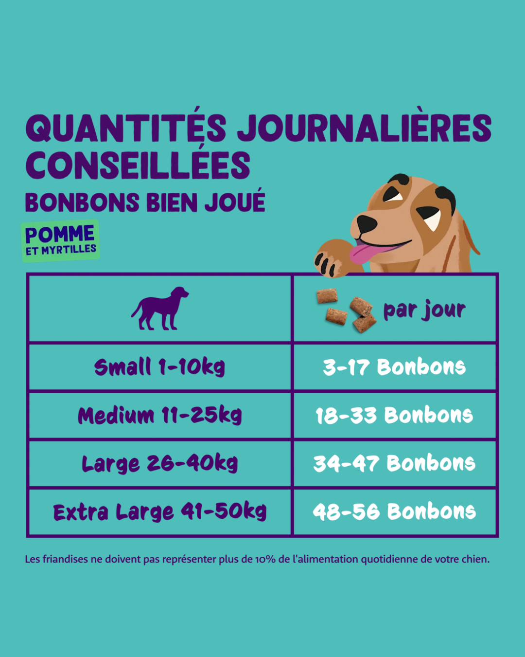 Friandise Pomme et Myrtille – Friandise pour Chiens 50g – Edgard Cooper