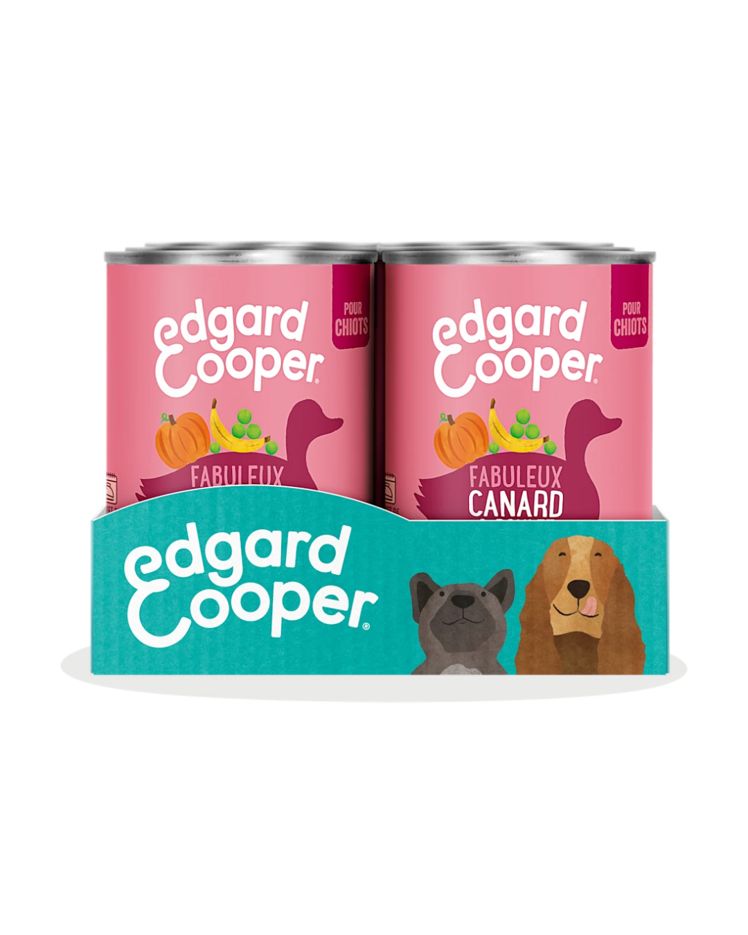 Canard et Poulet – Aliment Humide pour Chiens 6 x 400 g – Edgard Cooper
