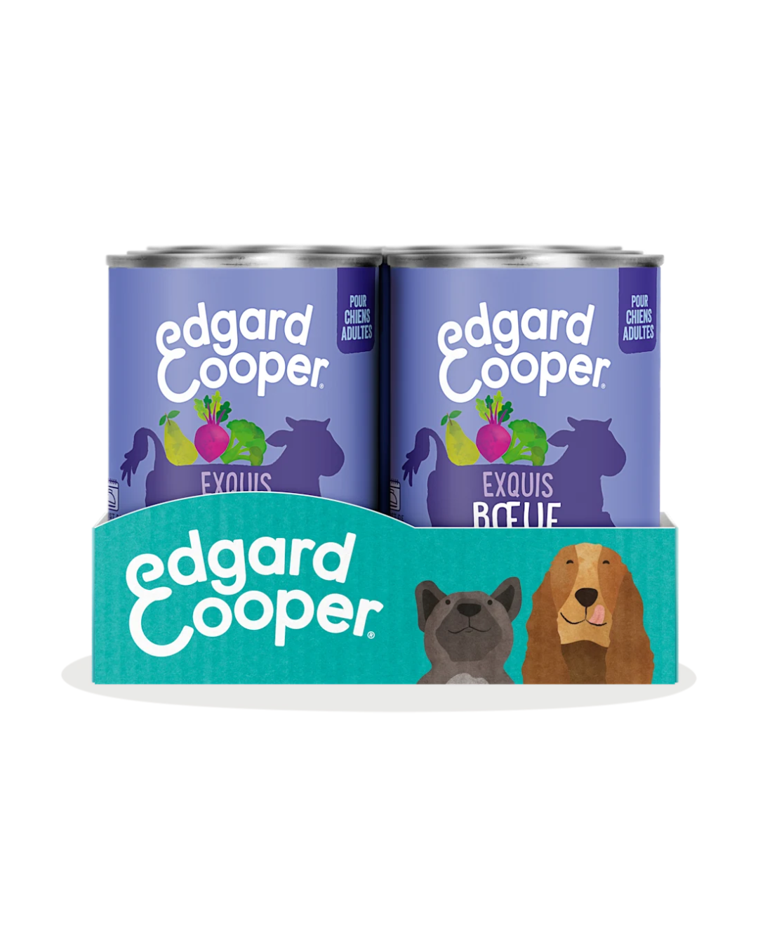 Bœuf – Aliment Humide pour Chiens 6 x 400 g – Edgard Cooper