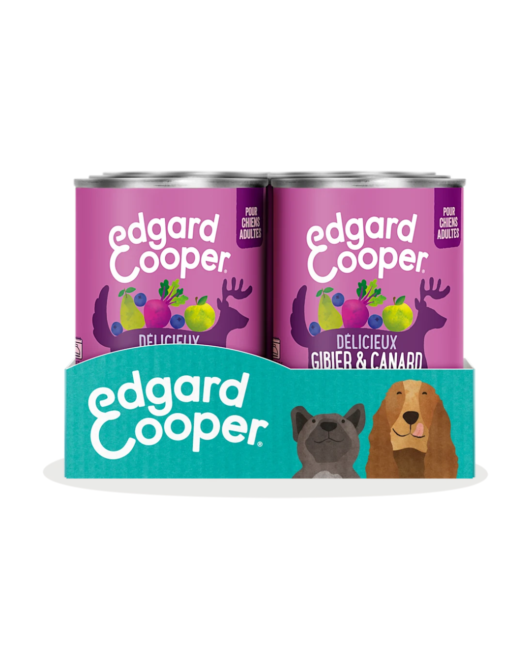 Gibier et Canard – Aliment Humide pour Chiens 6 x 400 g – Edgard Cooper