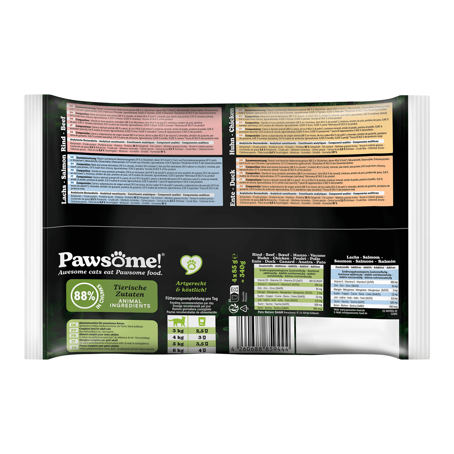  Adult 85g 4er Mixpack - Pawsome!®