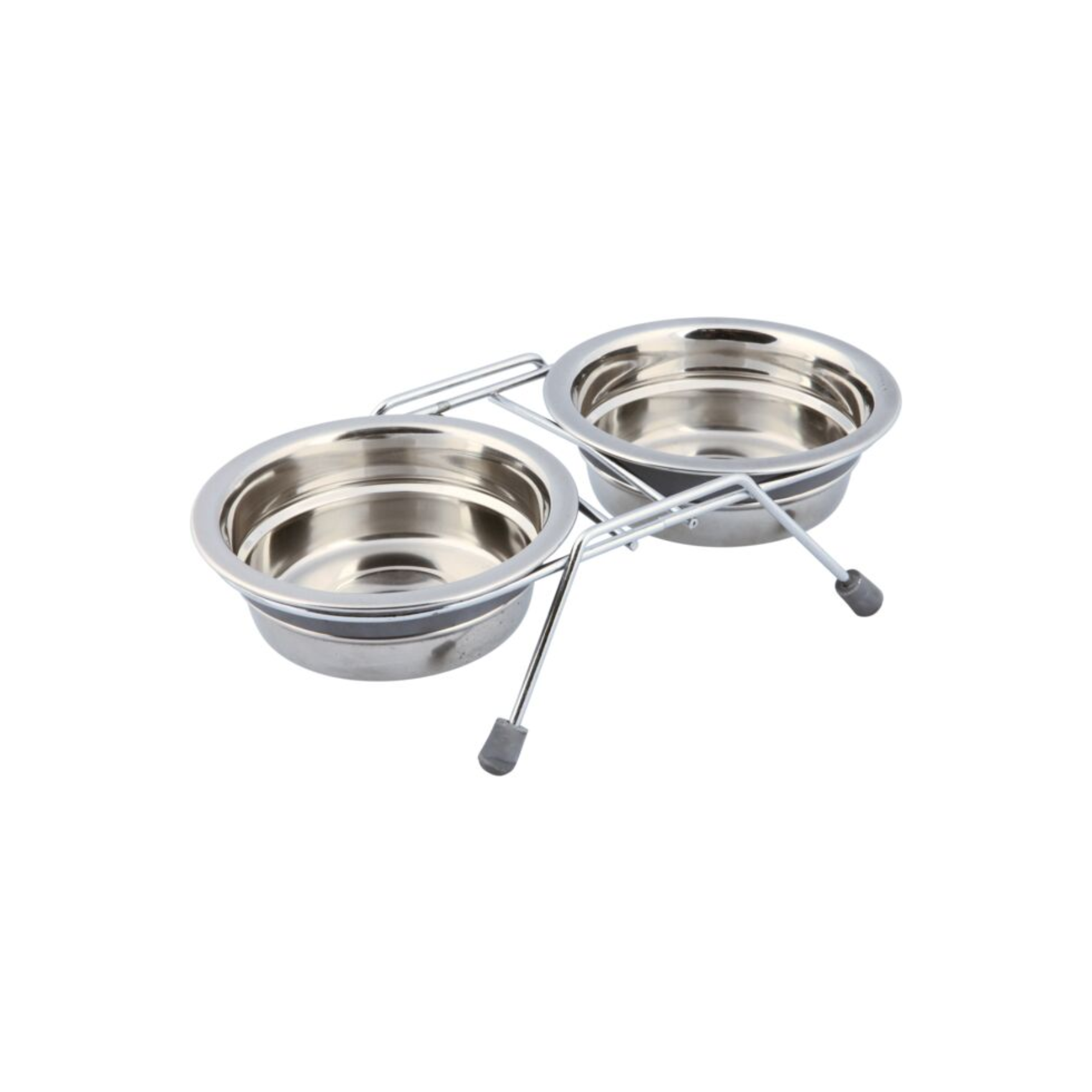 Set de Gamelles Anti-Bruit – Acier Inoxydable avec Support en Métal