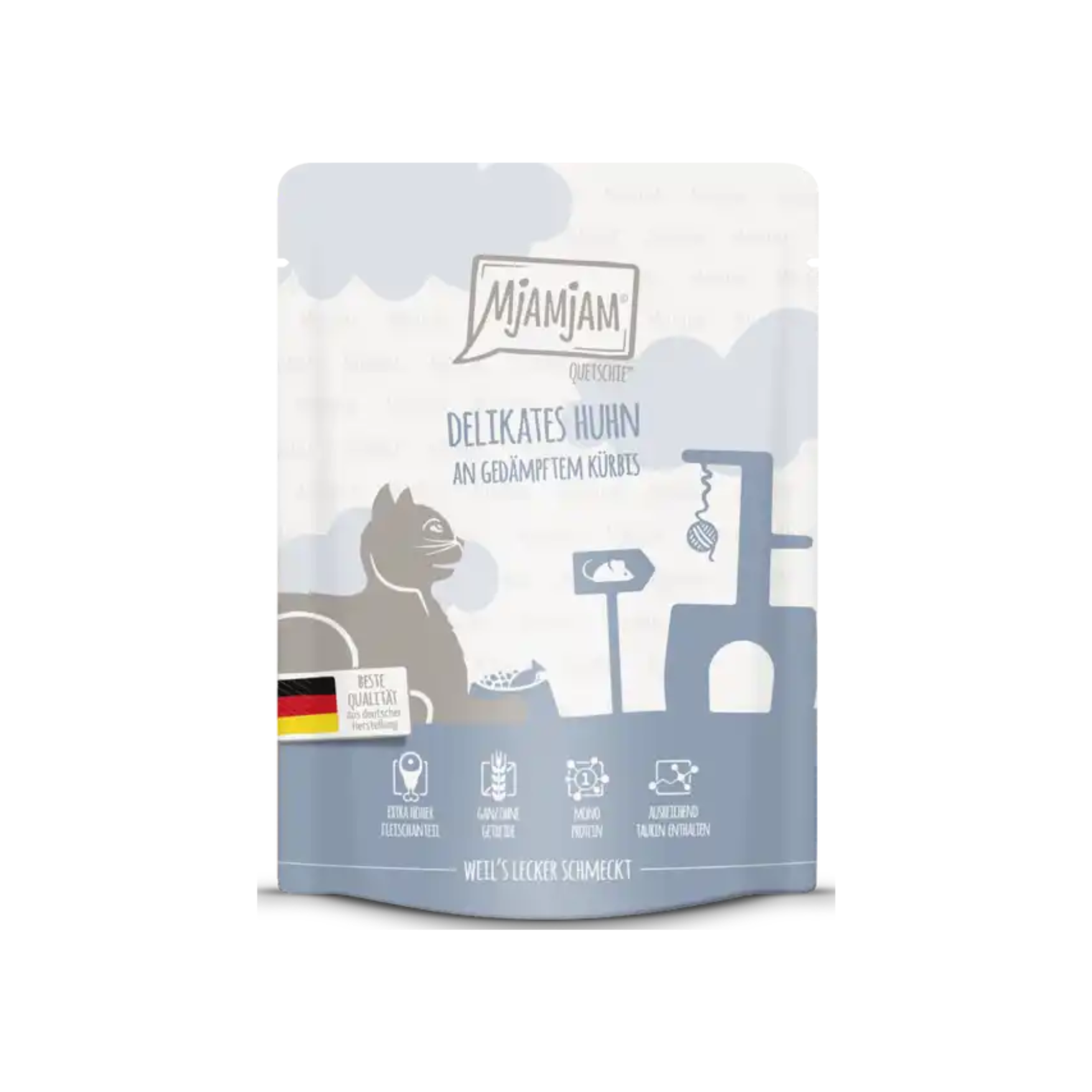 Poulet délicieux avec courge vapeur - Chat - Quetschie 125g - repas délicieux