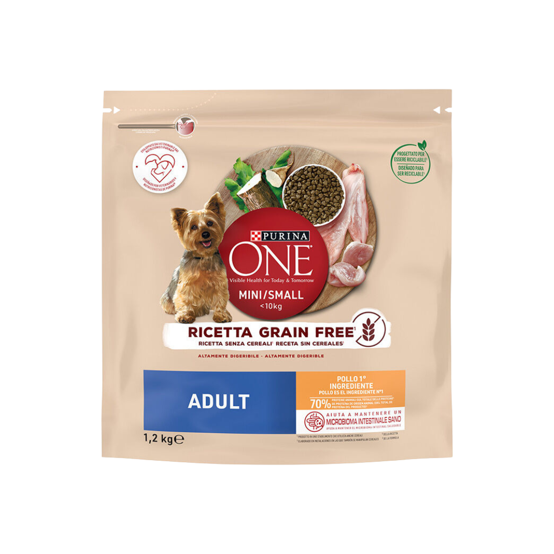 ONE DOG 1,2KG SMALL&MINI ADULT GRAINFREE POULET