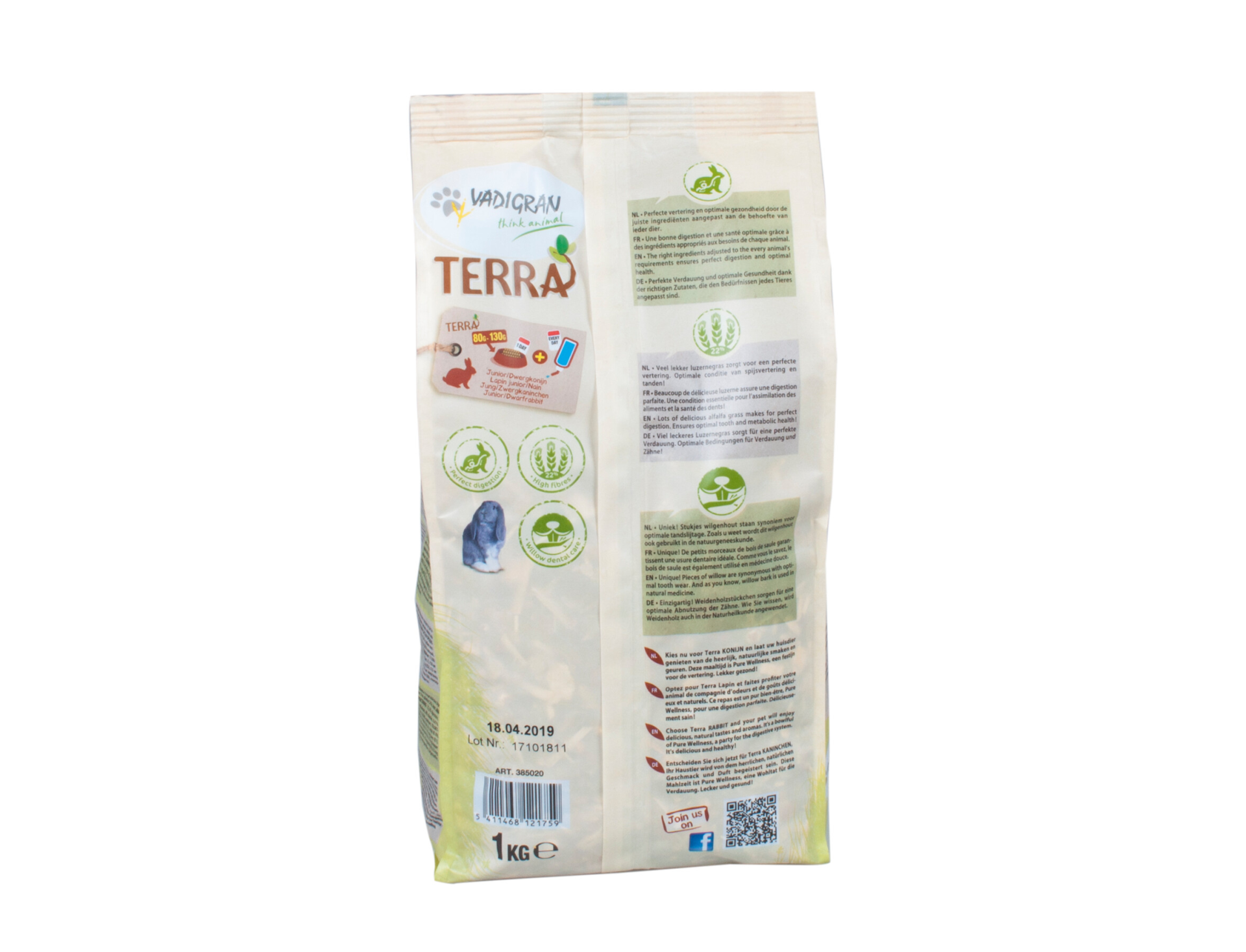 TERRA Junior & Lapin Nain – Aliment Complet pour Jeunes Lapins et Races Naines