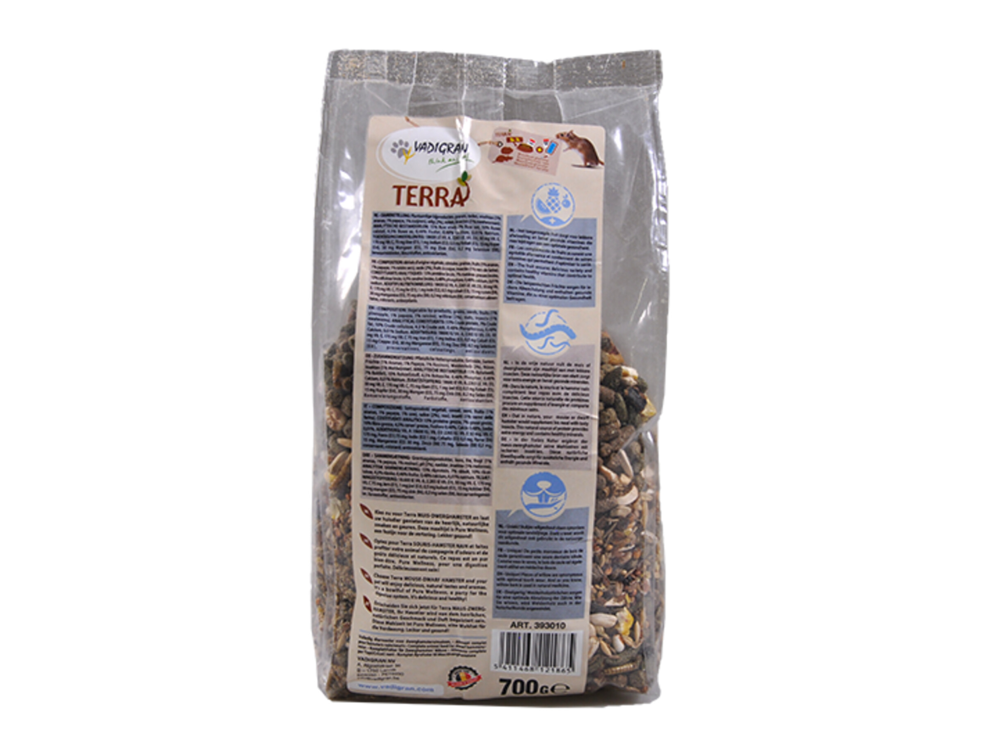 TERRA Souris & Hamster Nain 700 g – Aliment Complet pour Souris et Hamsters Nains
