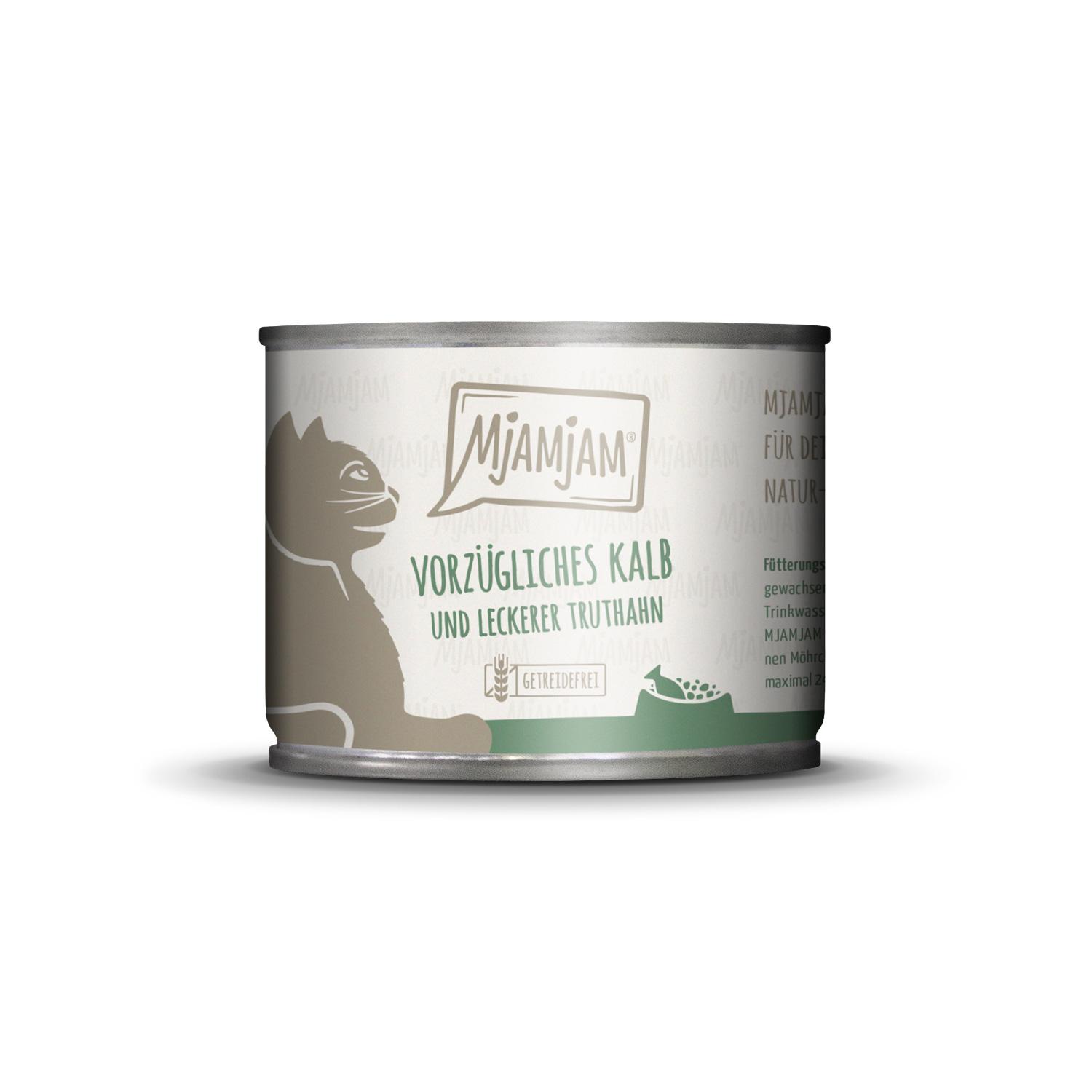 Veau exquis et dinde savoureuse avec fines carottes – Chat – 200g – repas délicieux