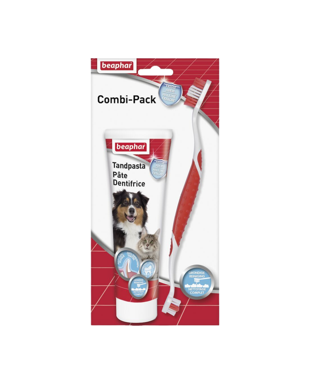 Dentifrice et brosse à dents – Pour Chiens et Chats – Beaphar