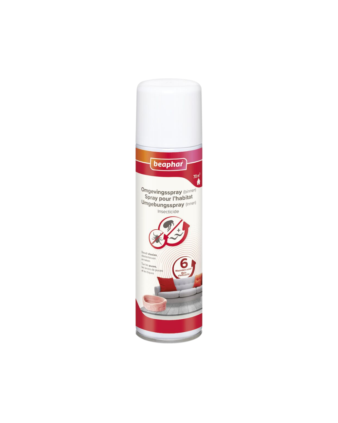 Spray Habitat 6 Mois 250 ml contre les Puces - Beaphar