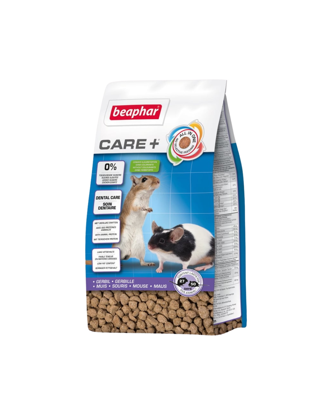 Beaphar Care+ Aliment Extrudé pour Gerbilles et Rats 700g