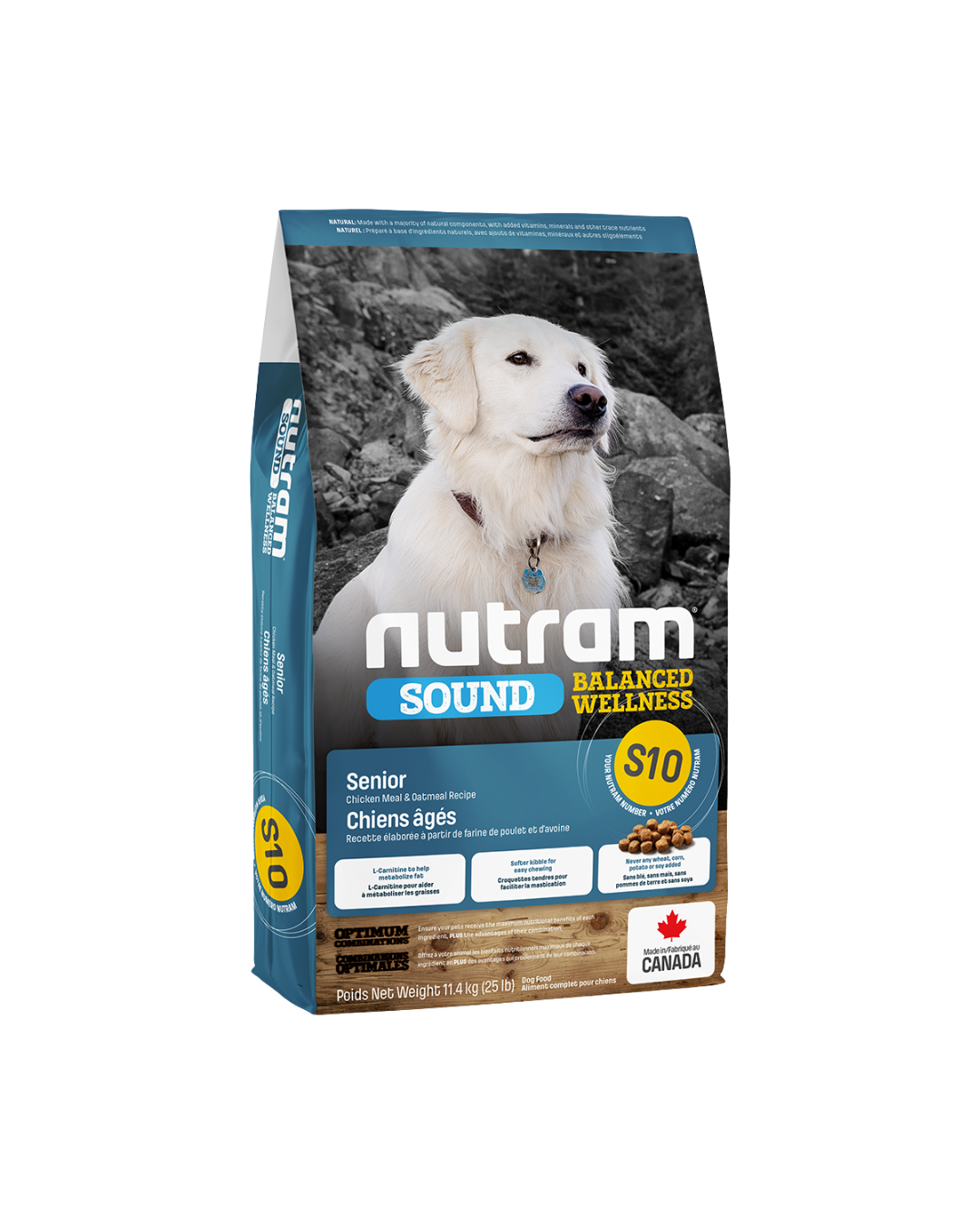 Croquettes Nutram S10 Sound Balanced Wellness pour Chiens Âgés- Nutram