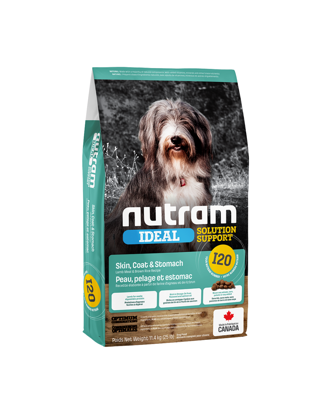 Croquettes Nutram I20 Ideal Solution Support pour Chiens – Peau, Pelage & Estomac- Nutram