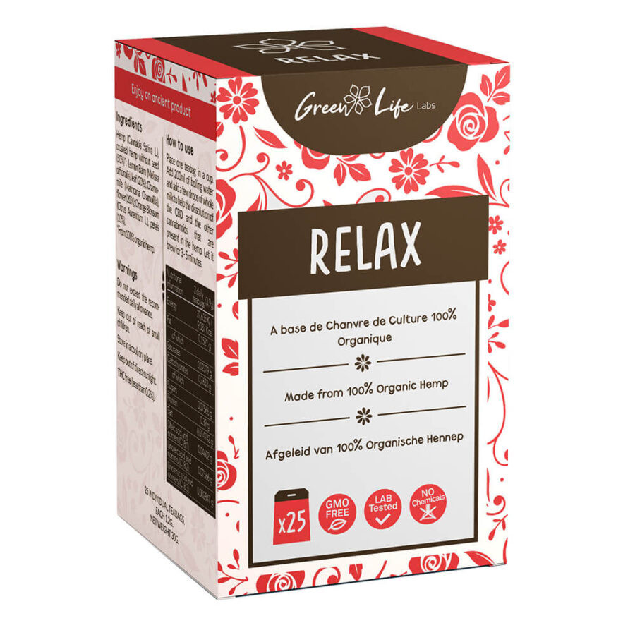Green Life Organic Hemp Relax Tea 30g (25sacos/caixa)