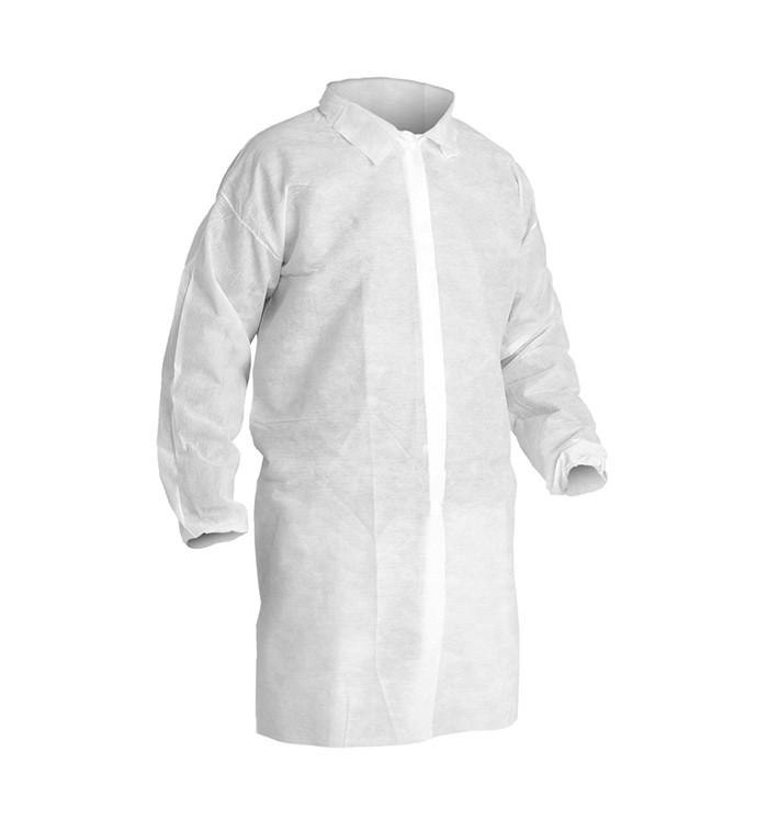 Bata em SMS Branco, com Velcro (10 und)