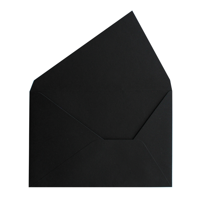 Envelope with triangular side flap