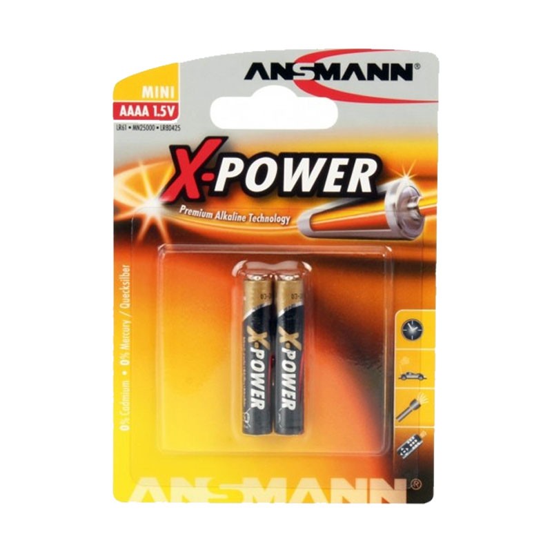 Pilha Ansmann X-Power Alcalina AAAA LR8 (Blister 2)