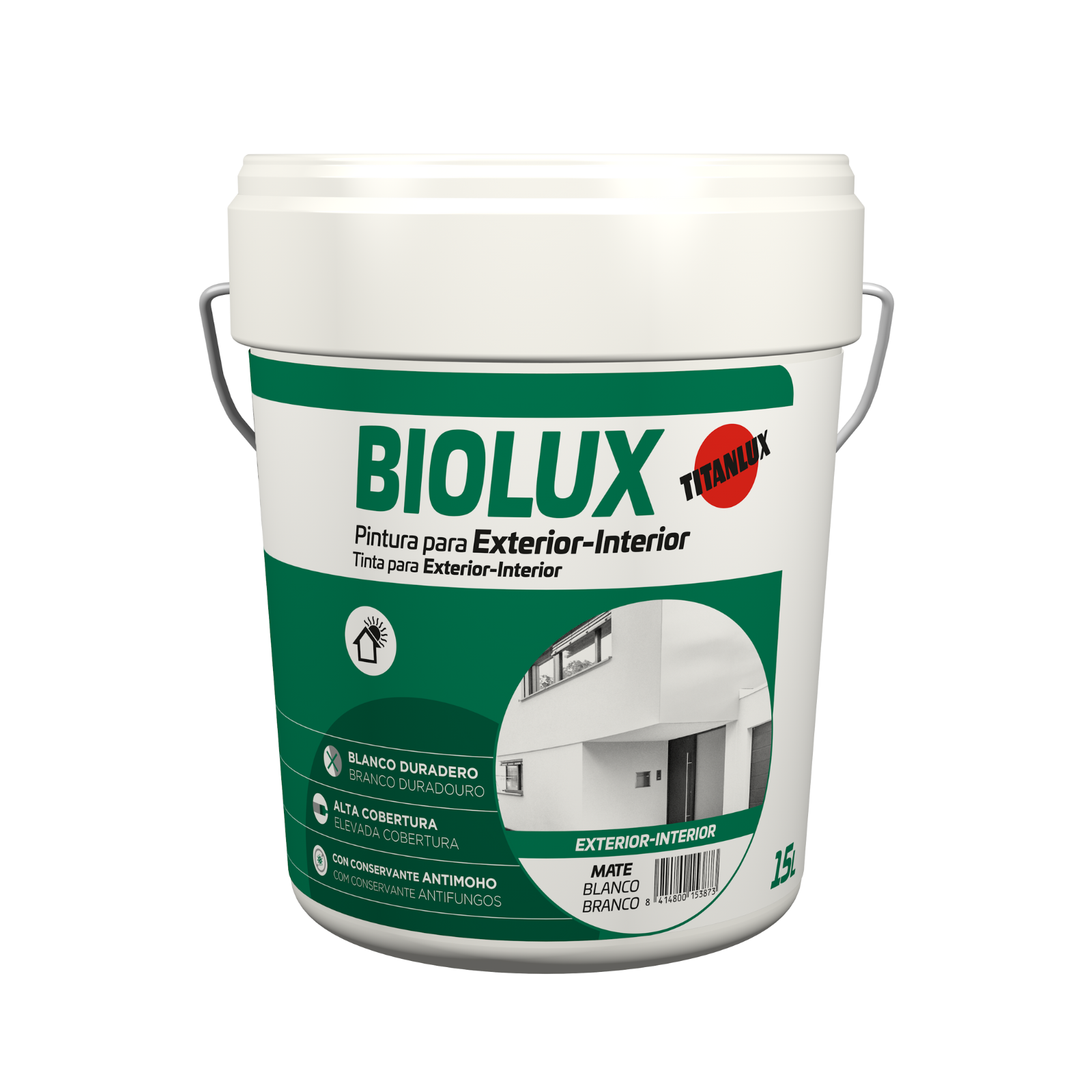 TINTA PLASTICA BIOLUX BRANCA 15L 