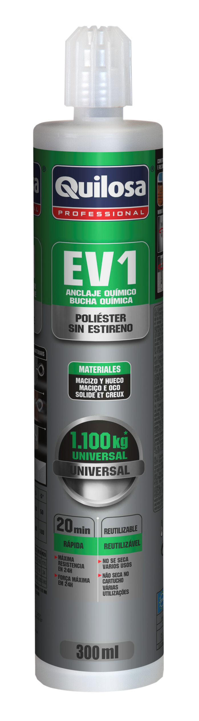  BUCHA QUIMICA QUILOSA EV1 POLIÉSTER SEM ESTIRENO 300ML
