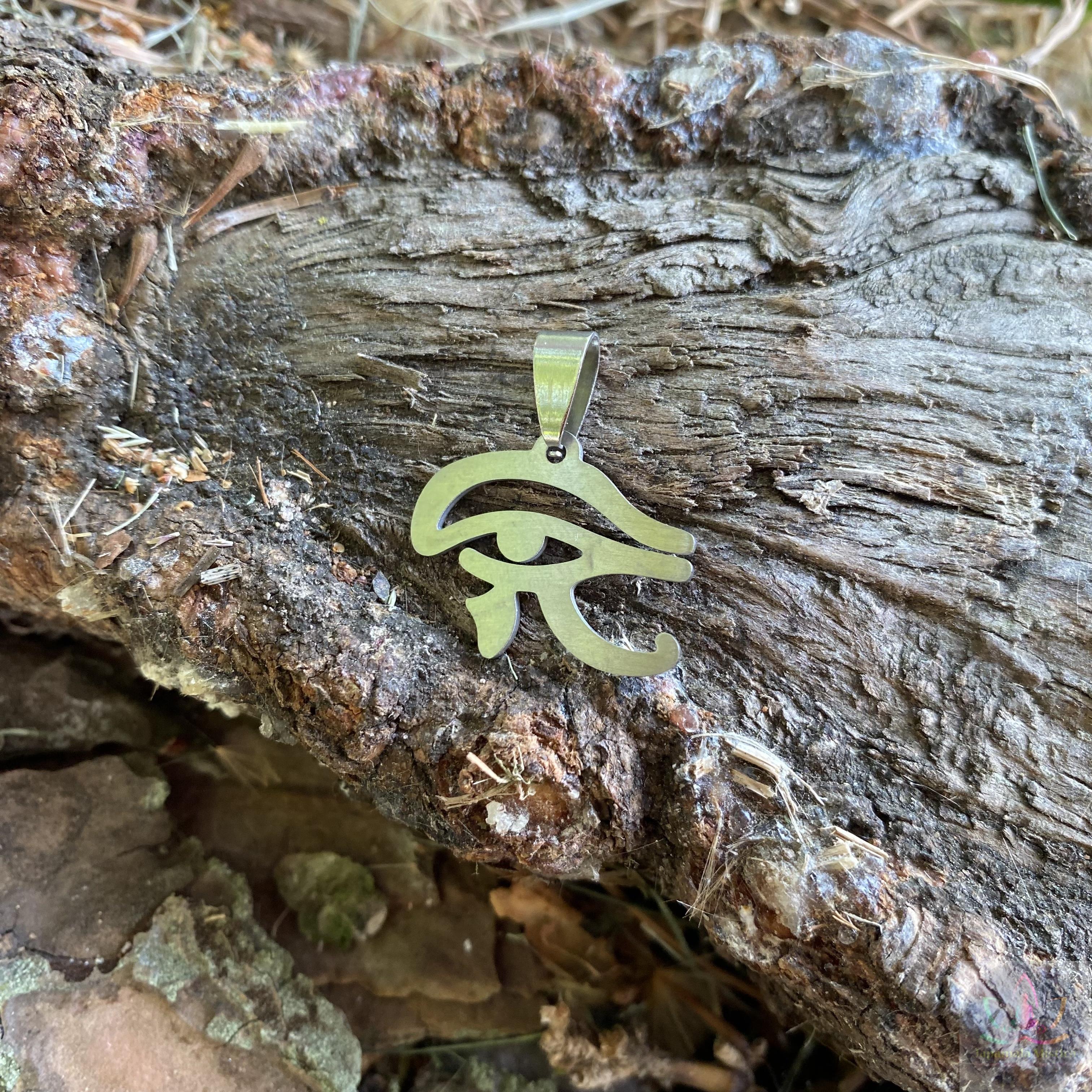 Medalha Olho de Horus Aço 2,5 cm