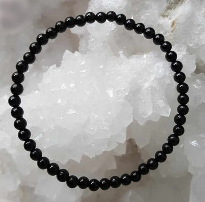 Pulseira Turmalina Negra 4mm