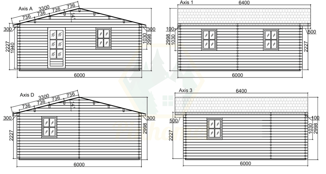 PINHOMEL8 - 6x6m, 44mm   