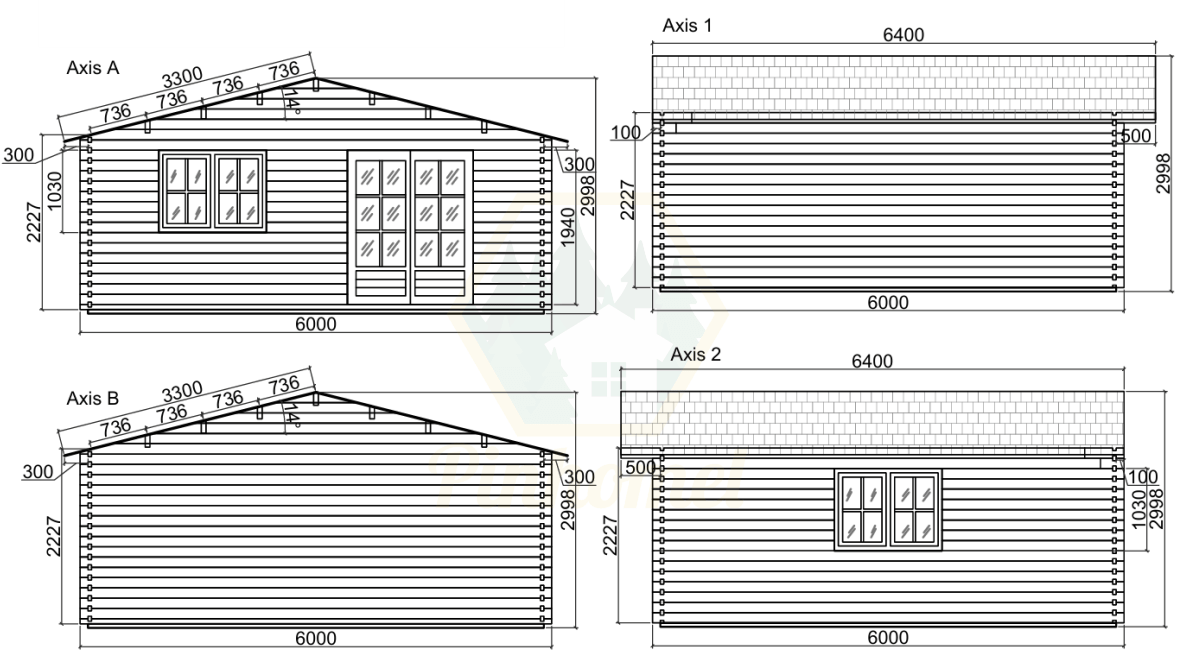 PINHOMEL4 - 6x6m, 44mm     