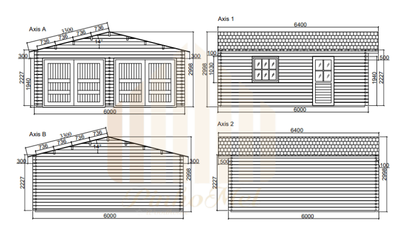 PINHOMEL15 - 6x6m, 44mm    