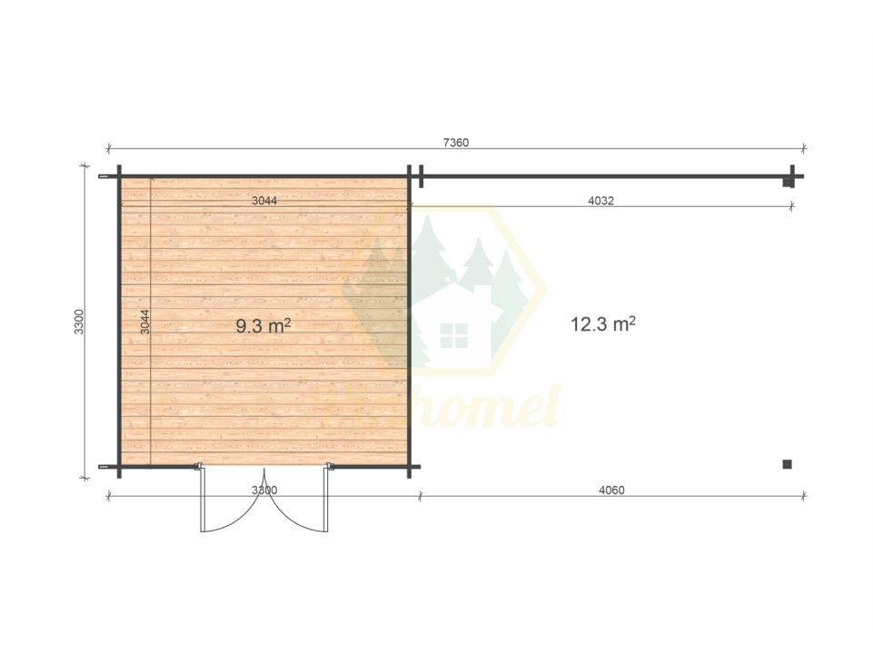 ERIC - 3.3 x 7.36m, 28mm