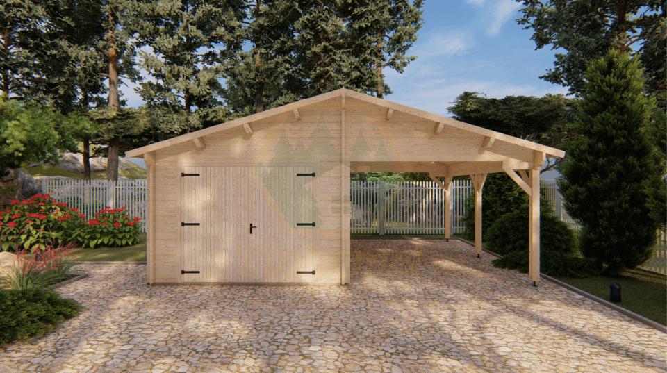 GARAGEM COM TELHEIRO 6.8x5.6m-44mm  