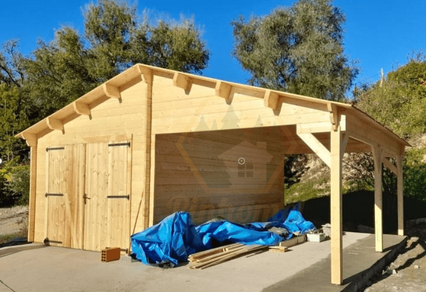 GARAGEM COM TELHEIRO 6.8x5.6m-44mm  