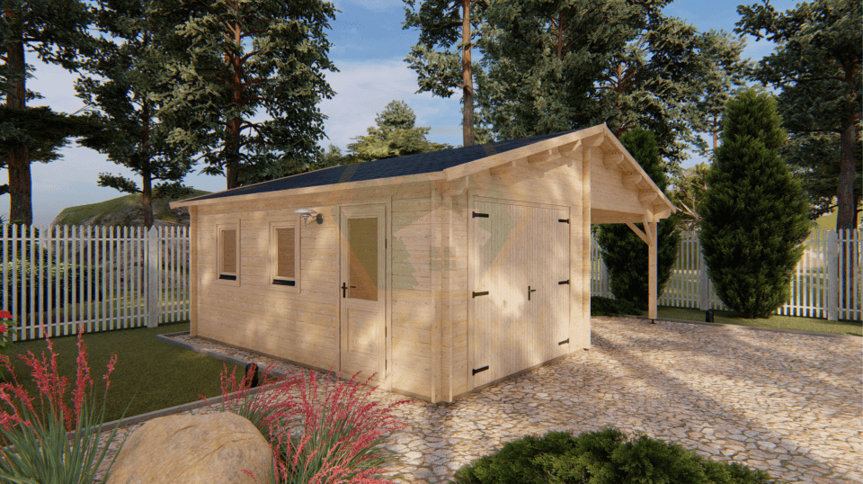 GARAGEM COM TELHEIRO 6.8x5.6m-44mm  
