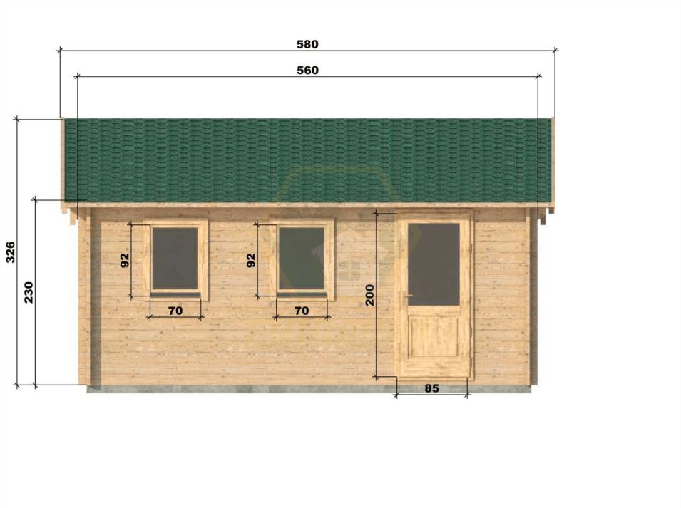 GARAGEM COM TELHEIRO 6.8x5.6m-44mm  